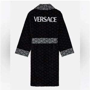 Versace Black and Gray Robe
